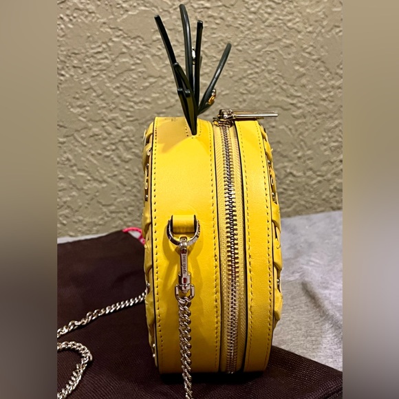 Kate Spade ♠️ RARE Picnic Pineapple Crossbody Leather Novelty Purse Handbag Bag - Picture 9 of 15